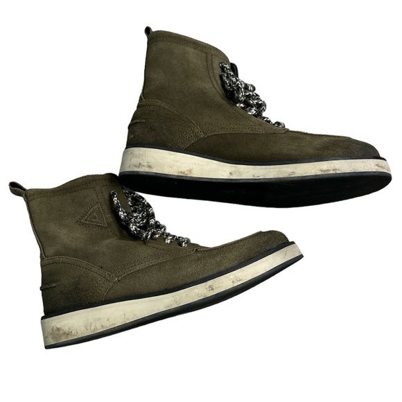 Men’s Genuine Suede Leather Army Green Lace Guess Boots 2017 main image 6